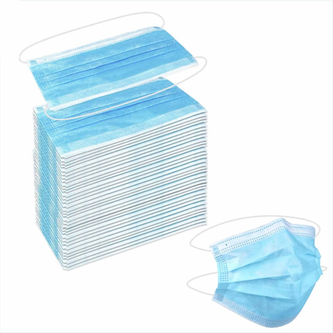 High Quality Disposable Head-Loop Face Mask Blue White Color Mask