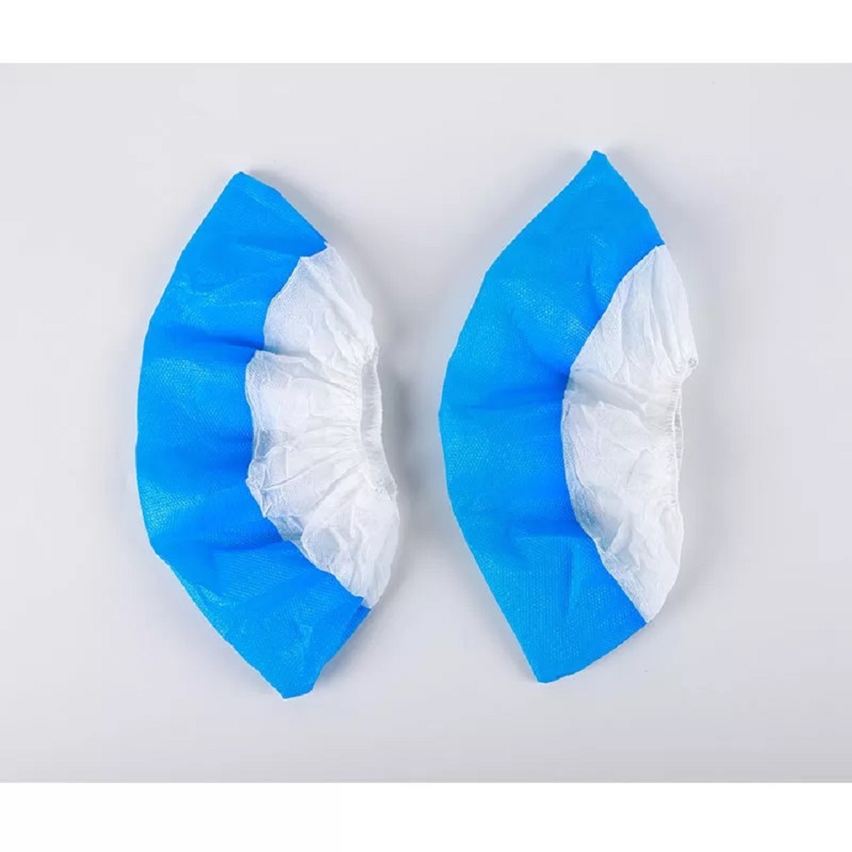 Factory Wholesale Customized Disposable Blue half laminated PP+CPE nonwoven Shoe Cover
