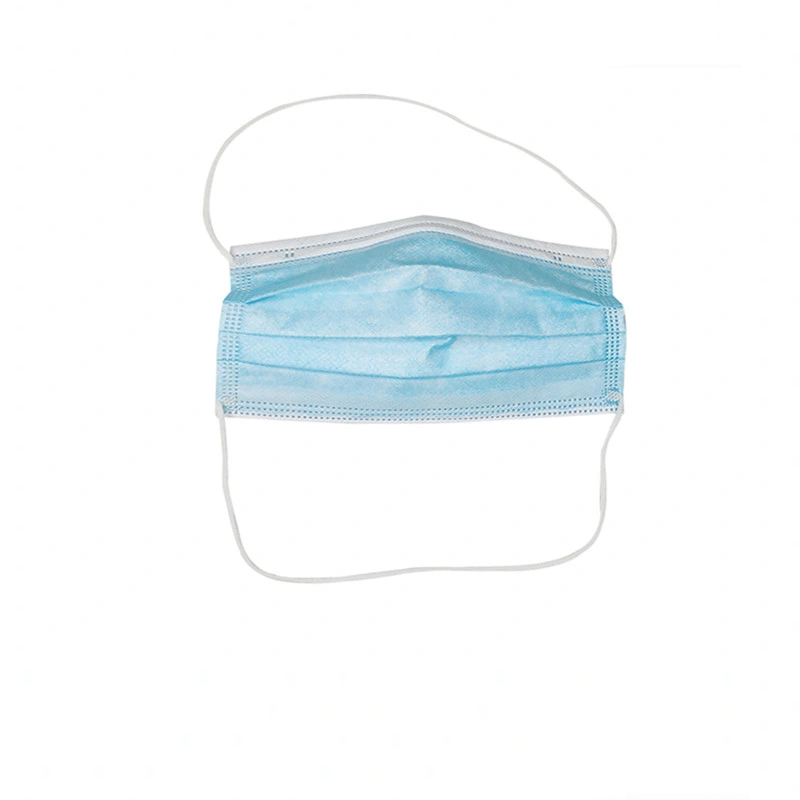 High Quality Disposable Head-Loop Face Mask Blue White Color Mask