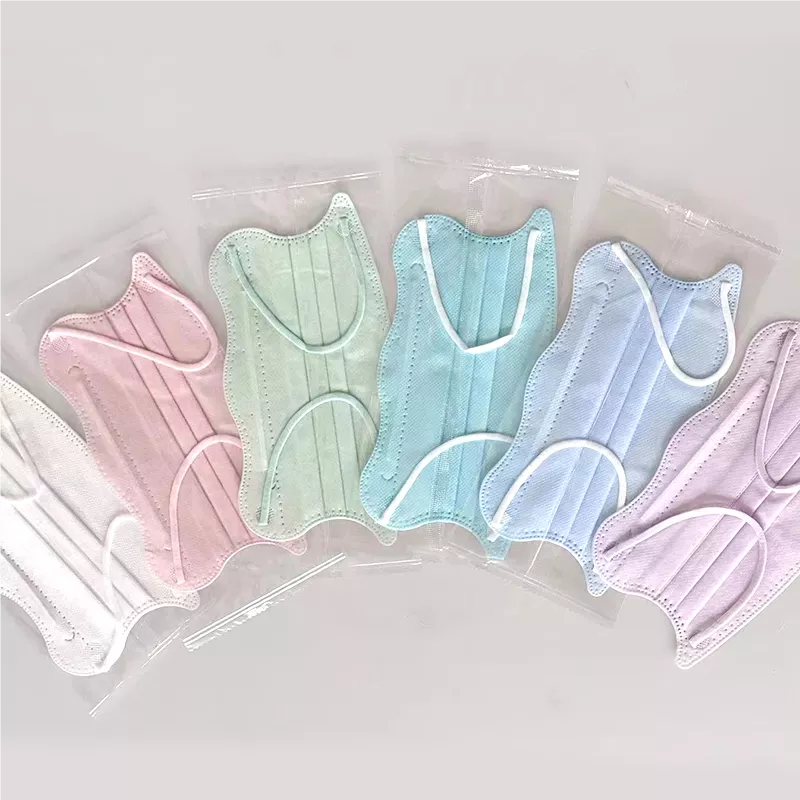 Wholesale Disposable Colorful New Design 3ply Non-Woven Ear-loop Butterfly Flat Face Mask